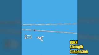 Set di sospensione preformato da 80 kN in acciaio zincato